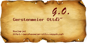Gerstenmeier Ottó névjegykártya